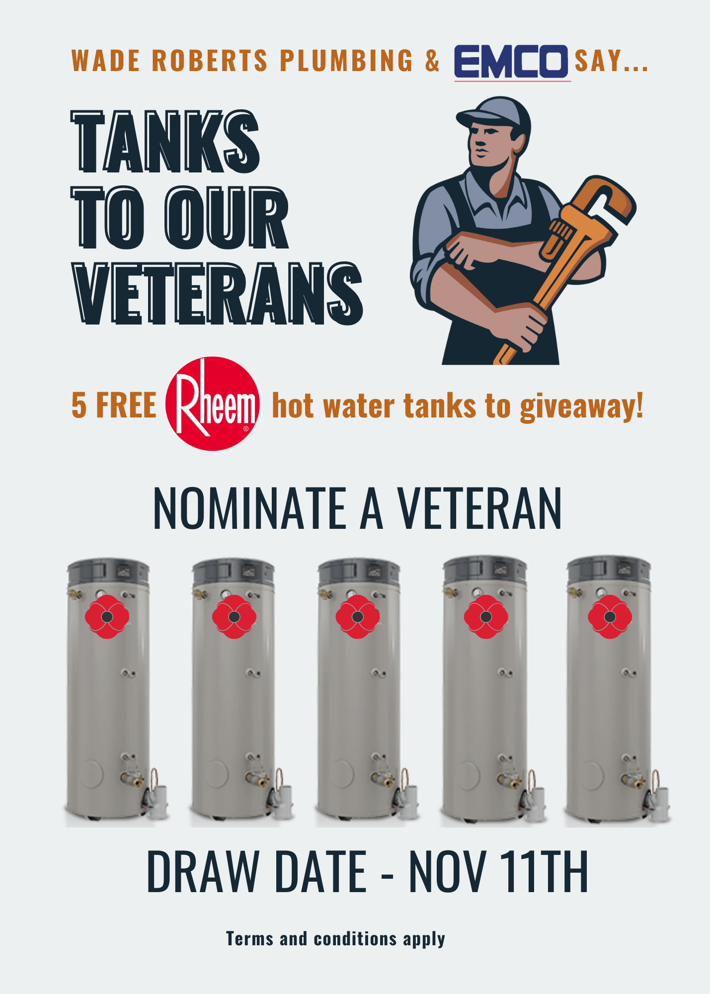 A poster that says tanks to our veterans on it
