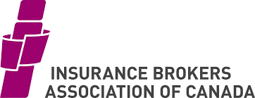 Logo of the Insurance Brokers Association of Canada with a purple abstract design and text.