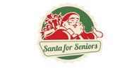 Santa Claus with a bag of gifts, thumb up,