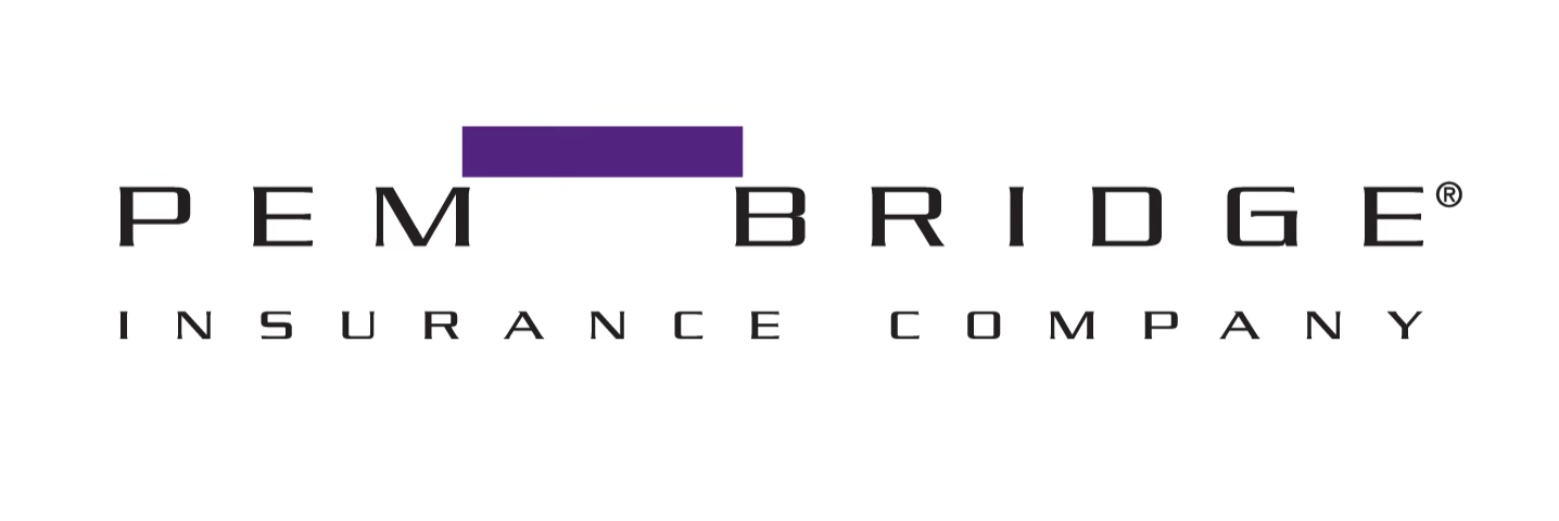 Pembridge Insurance Company logo with a purple rectangle over the
