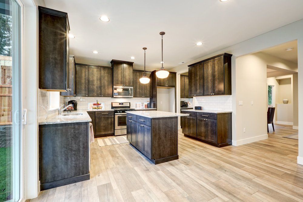 Natural Brown Cabinets Kitchen Design — Kitchen Design Experts in Central Coast, NSW