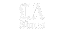LA Times logo in light gray serif lettering on a white background