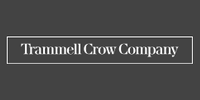 Trammell Crow Company logo in white text on a dark gray background