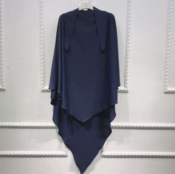 CUFF SLEEVES ABAYA WITH DIAMOND KHIMAR SIZES 2 YEARS -14 YEARS