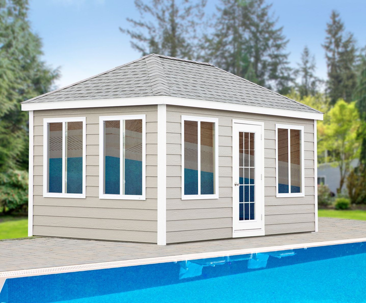 tan pool house tan pool house