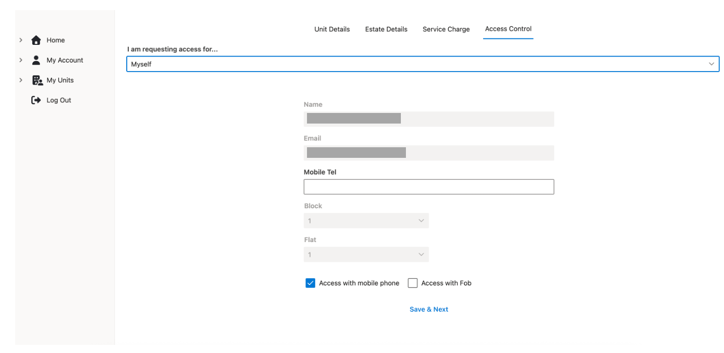 An image of the form that should be filled out to complete the access request