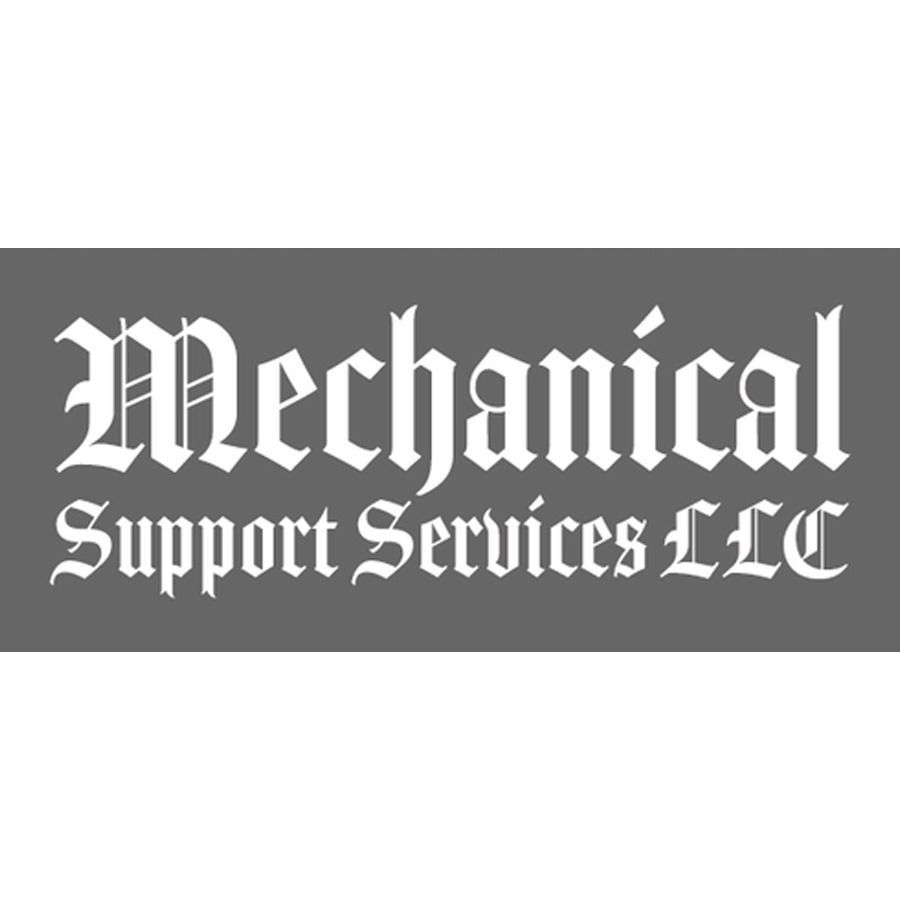 Gray logo reading “Mechanical Support Services LLC” in white gothic lettering