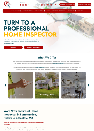 Home inspector evaluating a property in Renton, WA during a timed inspection