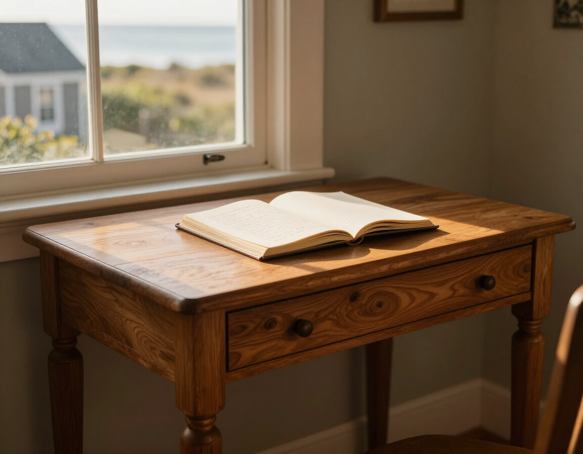 Candida's warmly lit coastal workspace