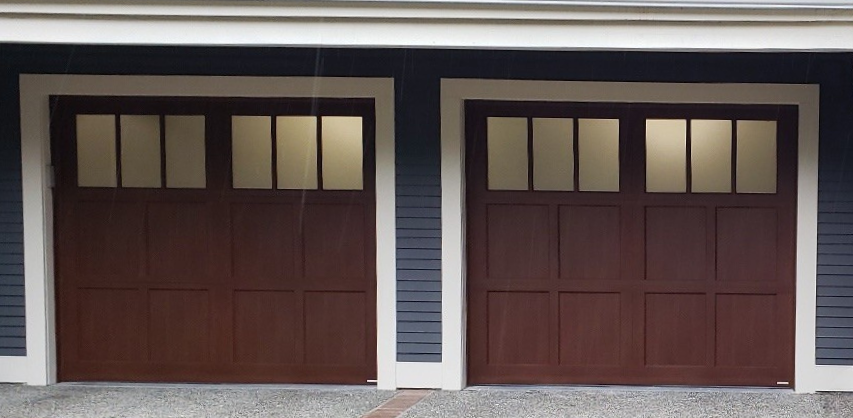 Contemporary garage door installed on a residential home