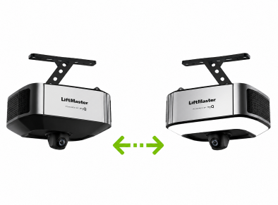 Two LiftMaster garage door openers compared side by side