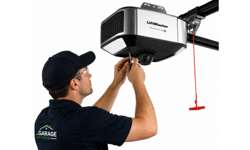 Garage door opener service and repair technician