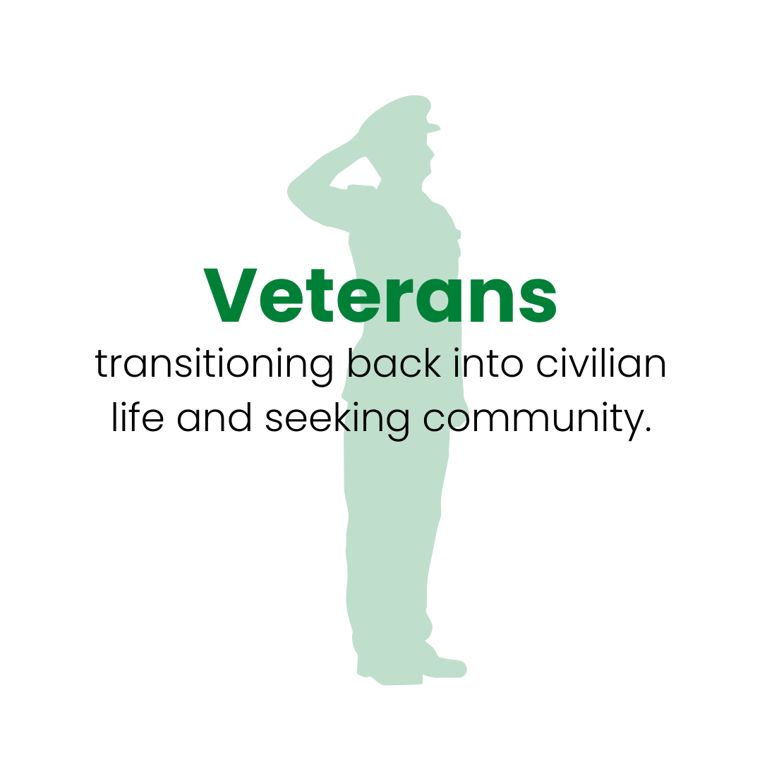 A light green silhouette of a saluting soldier above the text: 
