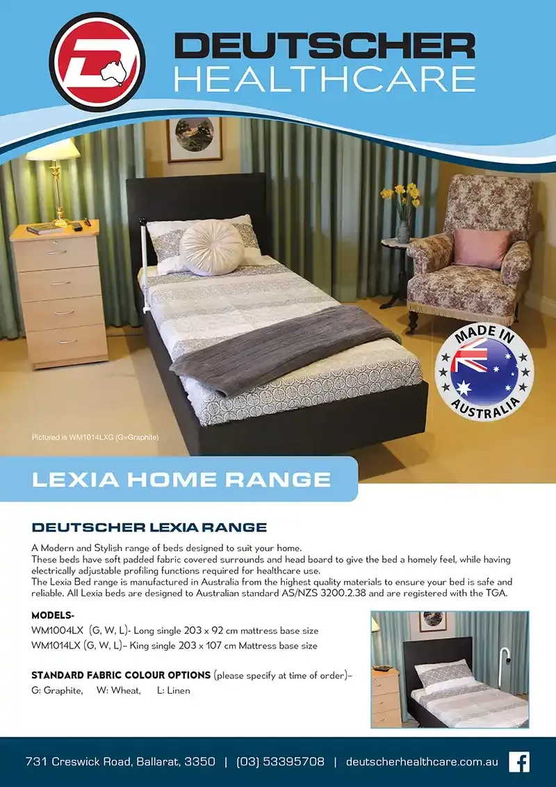 Download the Lexia Bed product brochure from Deutscher Healthcare
