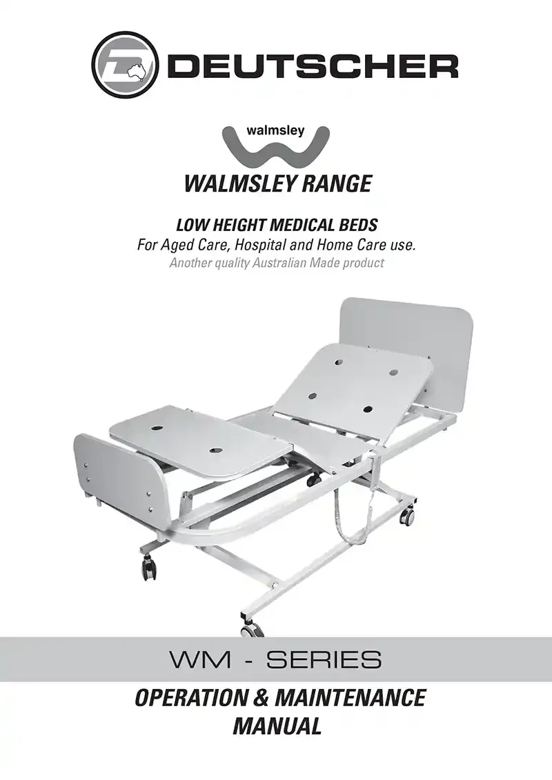 Download Manual Download the Walmsley Bed product manual from Deutscher Healthcare