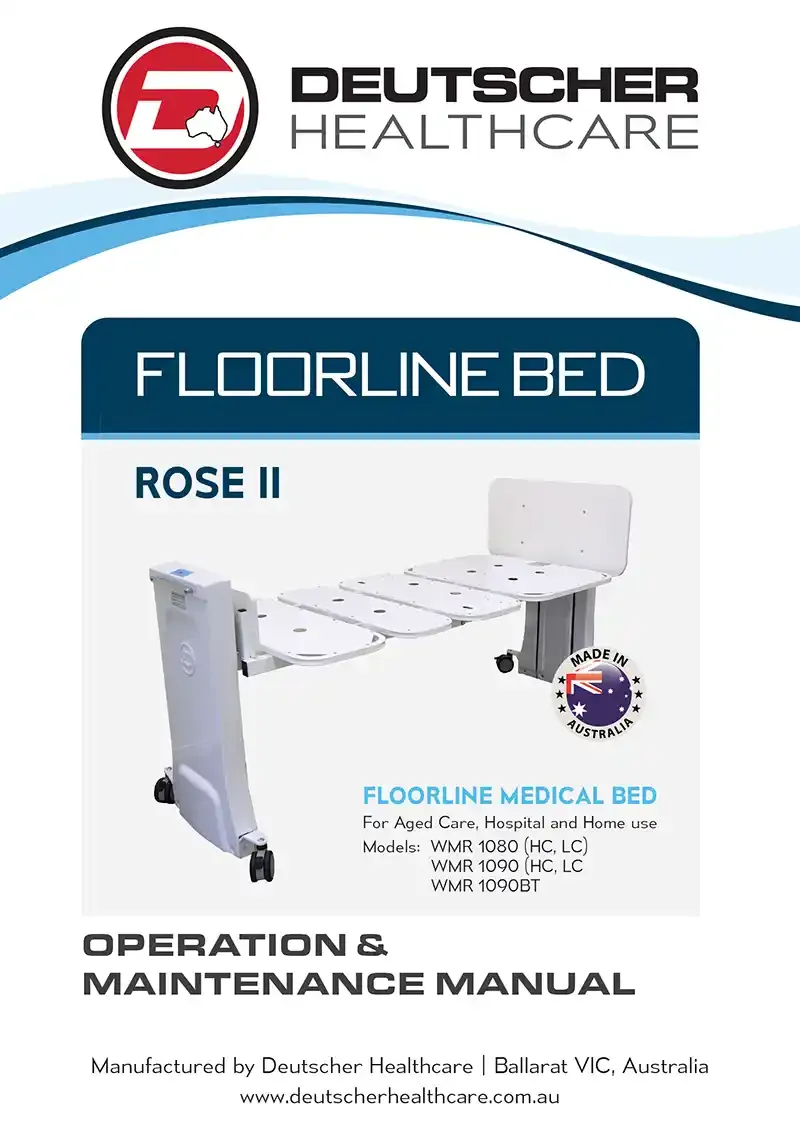 Download the WMR Rose II Bed product manual from Deutscher Healthcare