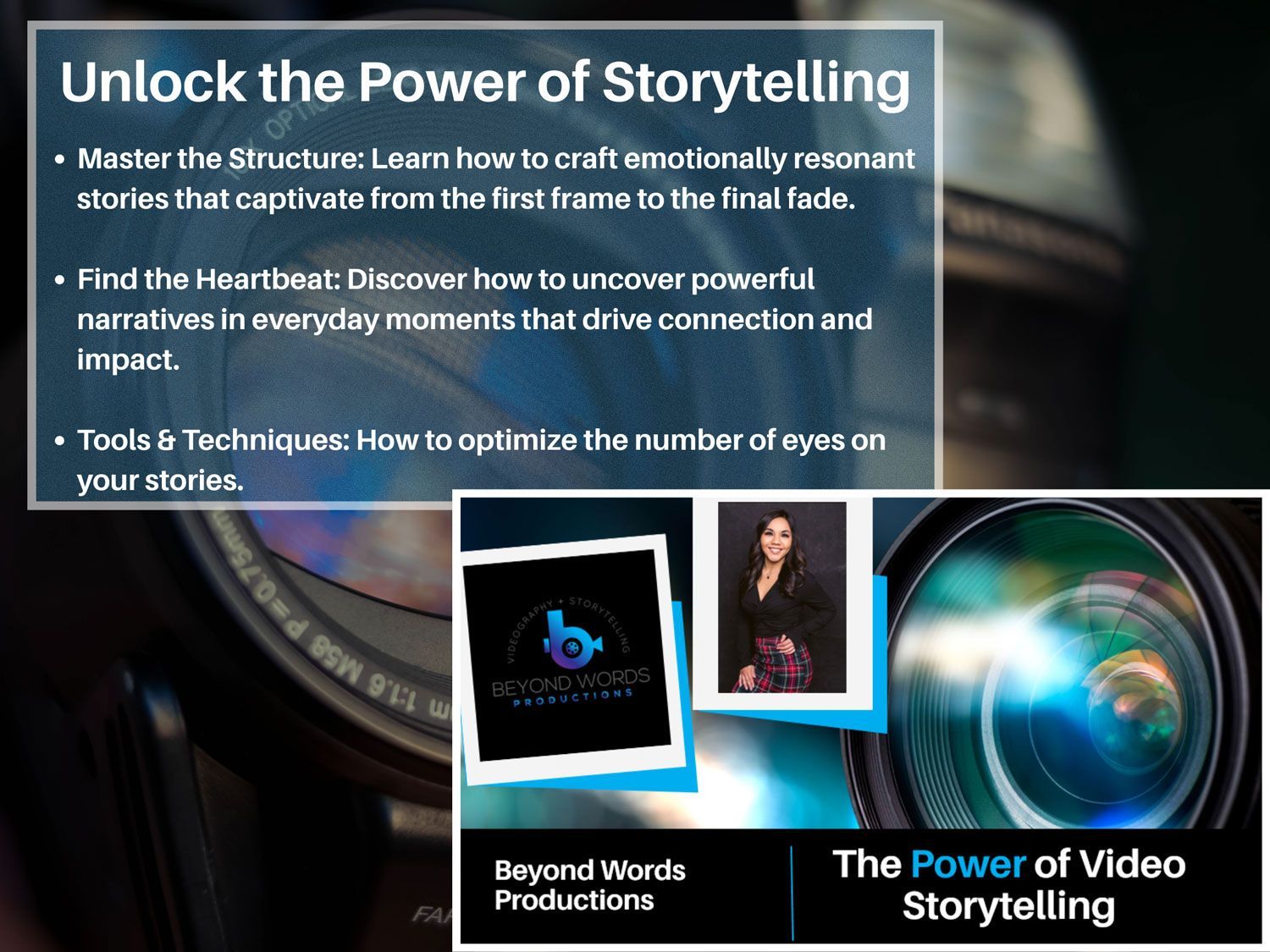 An advertisement for the power of video storytelling
