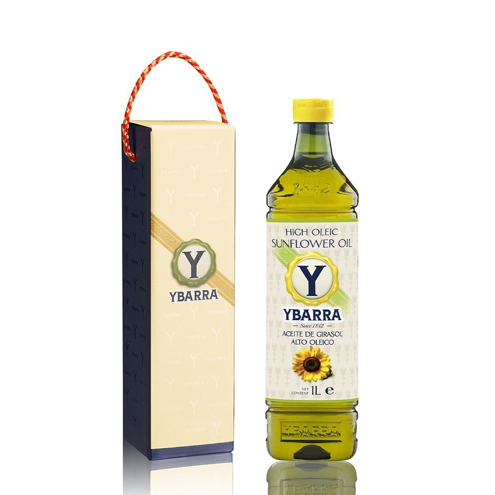 【單入禮盒組】西班牙YBARRA 小清新高油酸葵花籽油 1000ml 塑膠瓶裝 原裝進口 送禮 伴手禮
