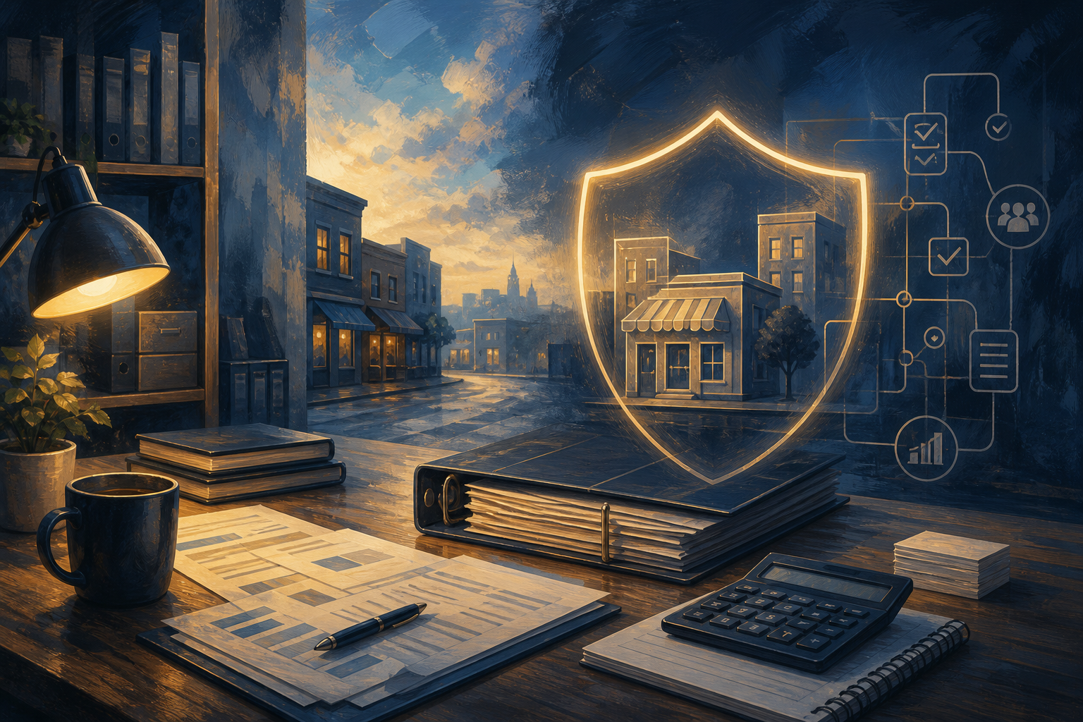 Painted artwork representing small business fraud prevention, internal controls, and practical oversight