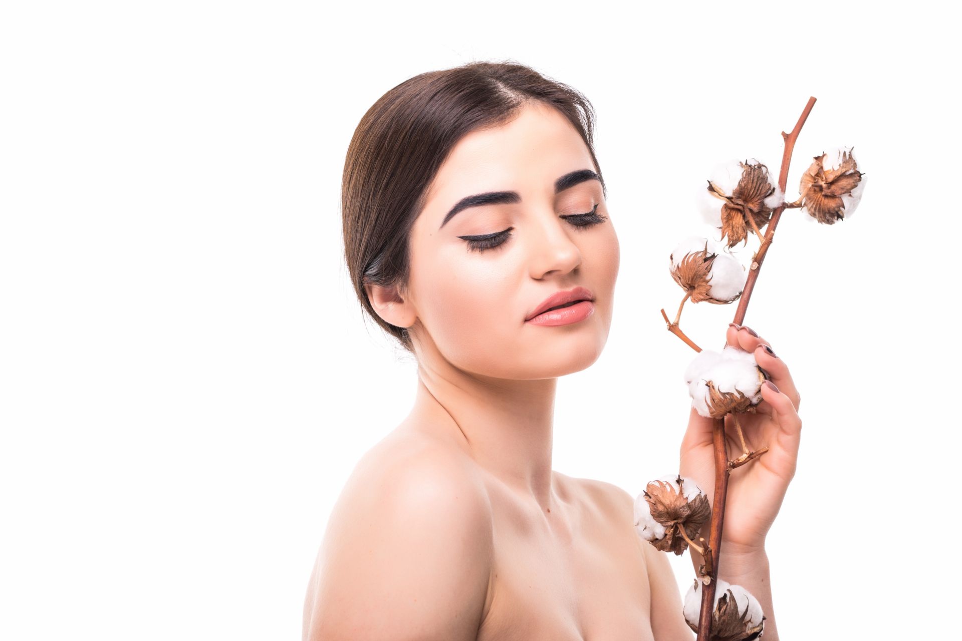 Woman with healthy glowing skin after a beauty IV drip