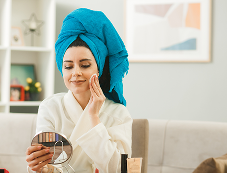 women doing skincare by Melamet Cream 15g for Hyperpigmentation Care