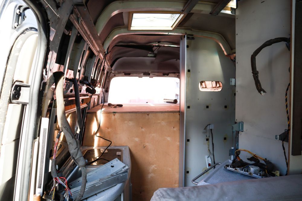 Interior of a Van, in Process of Renovation — Pete's Auto Electrical in Cranbourne, VIC