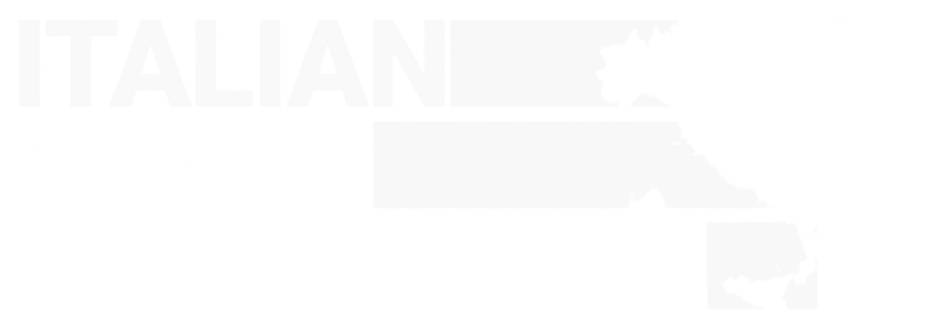Italian Legal Languages logo with Italian flag colors and white silhouette map of Italy