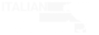 Italian Legal Languages logo with Italian flag colors and white silhouette map of Italy