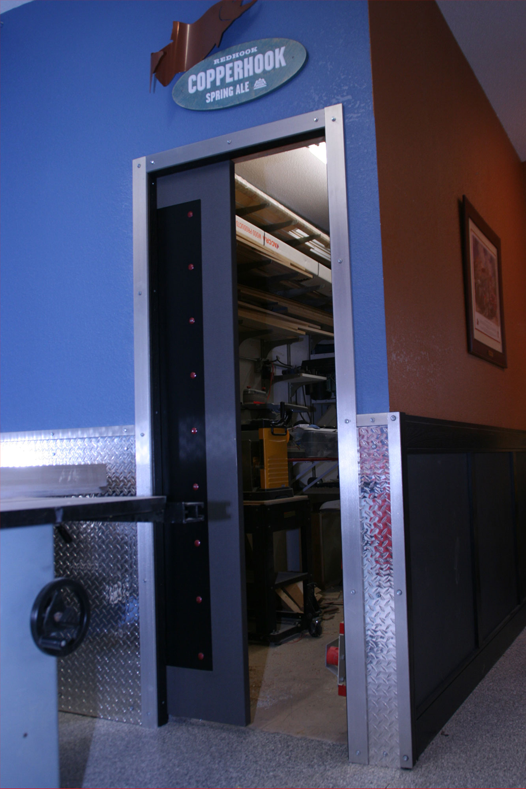 Doorway to a room labeled 