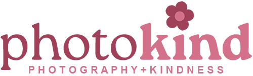 Photokind logo for use on wedding portrait photography website.