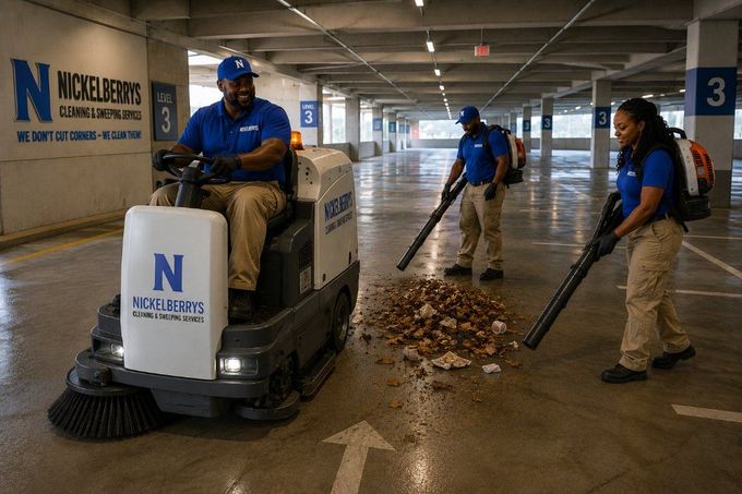 Two men are cleaning a couch with a vacuum cleaner.