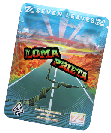A cannabis package labeled