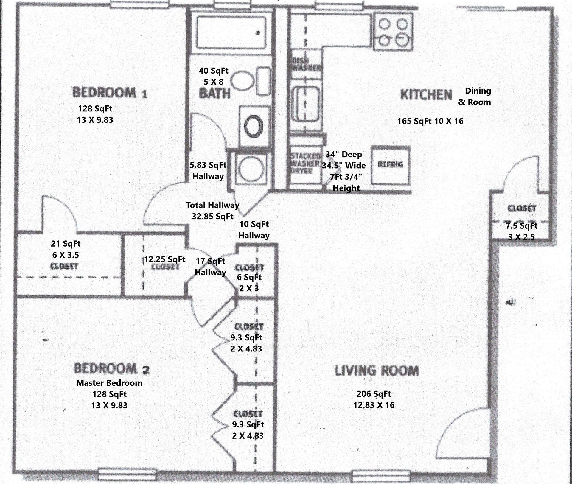 Two Bedroom Floorplan