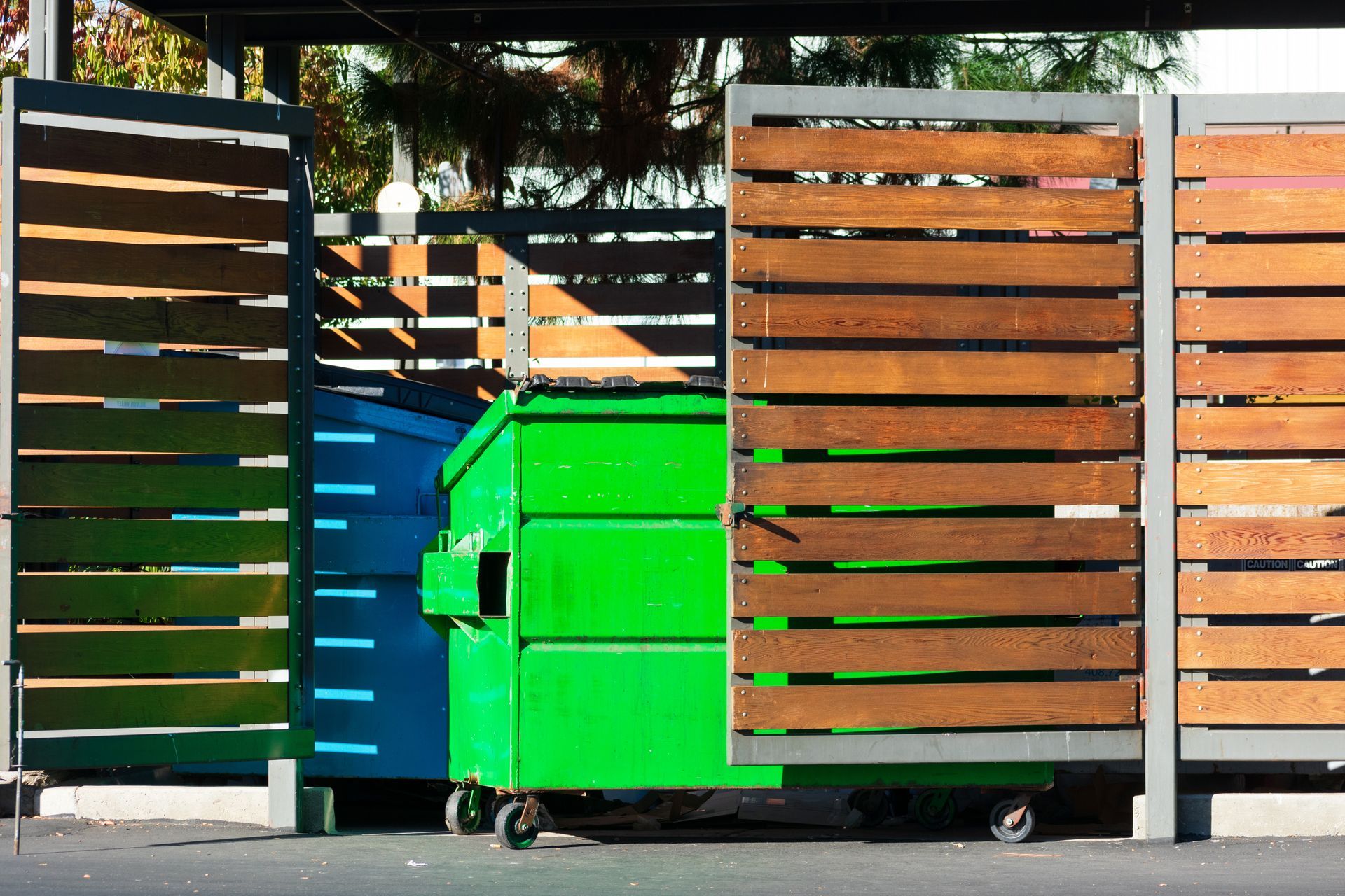 dumpster enclosure dumpster corral garbage fence illinois