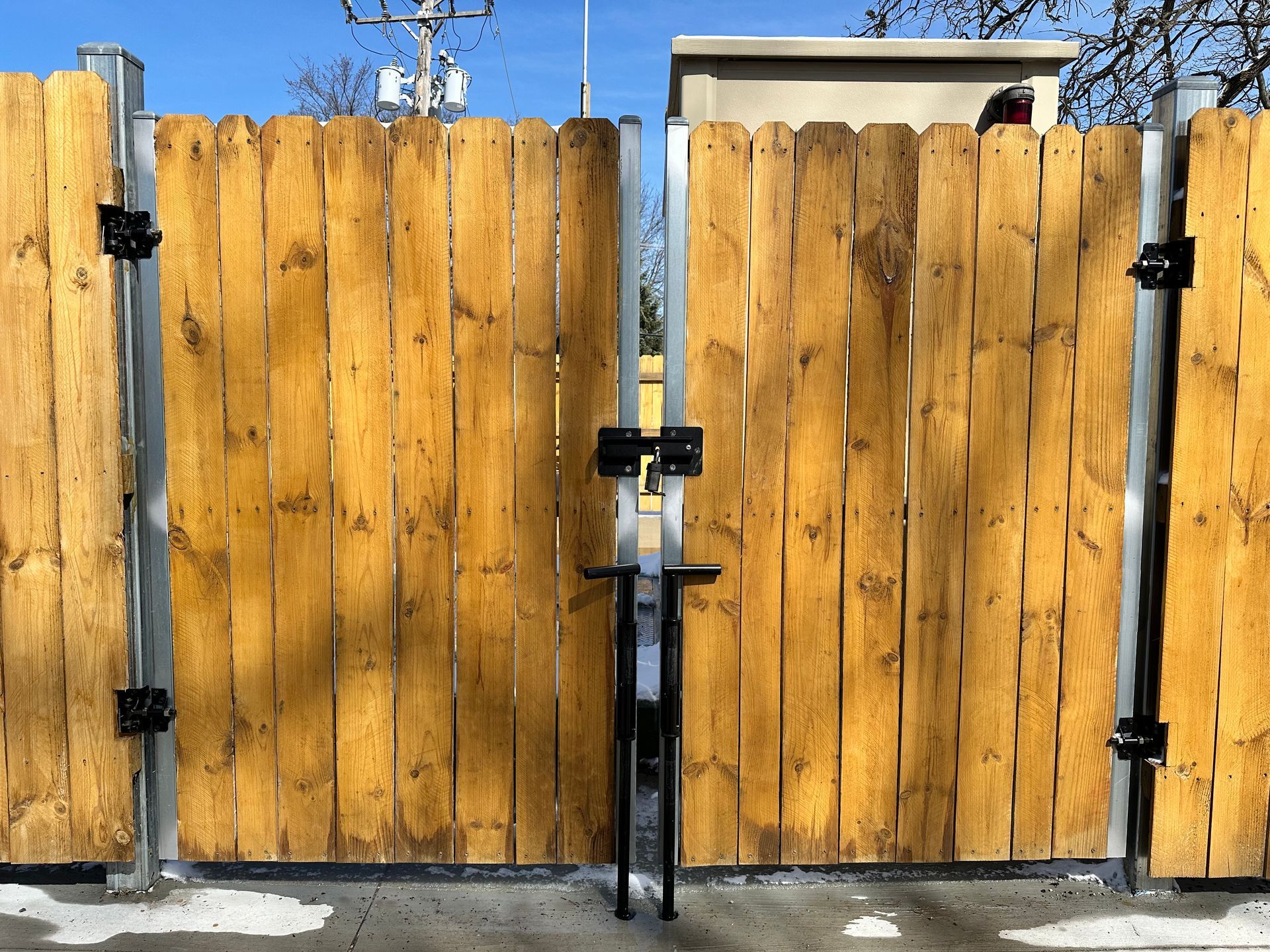 commercial wood gates illinois fence installation