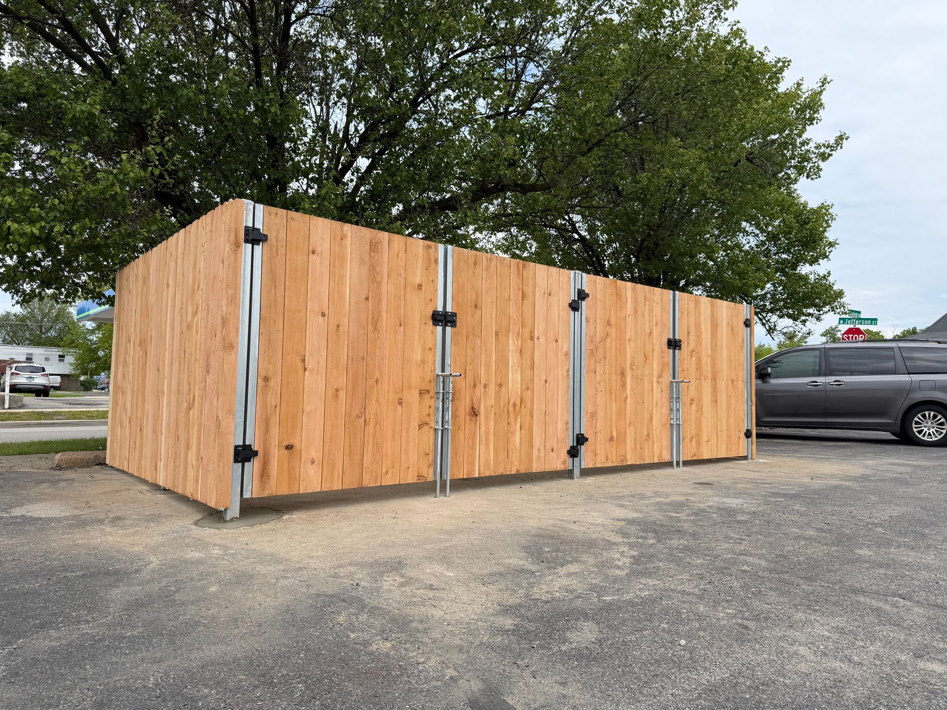 commercial wood fence installation Illinois