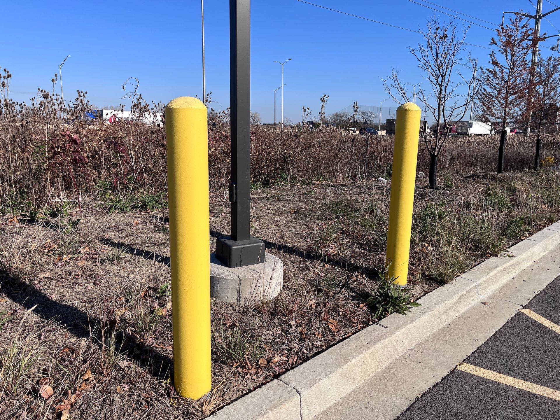 commercial bollard installation illinois facility building business