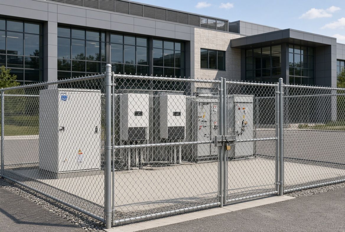 solar equipment and panel fence installation
