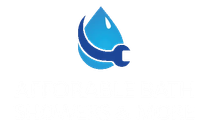 Logo of Affordable Bath, Showers & More with a water drop