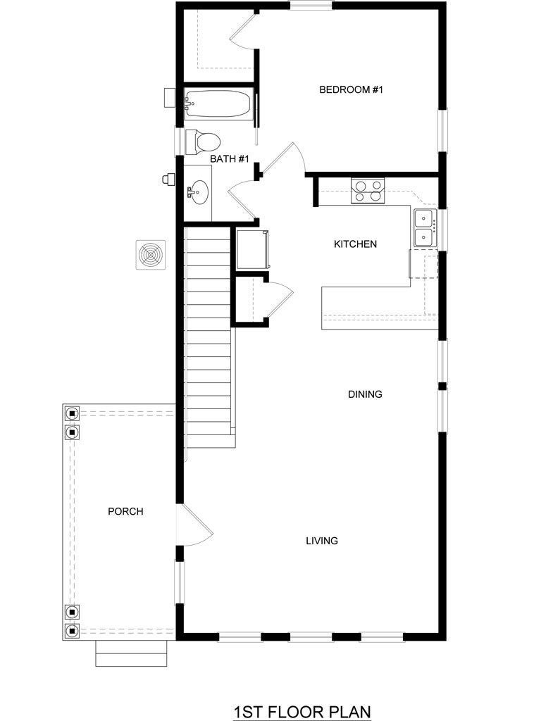 801 NW 4th Place 1st-floor floor plan