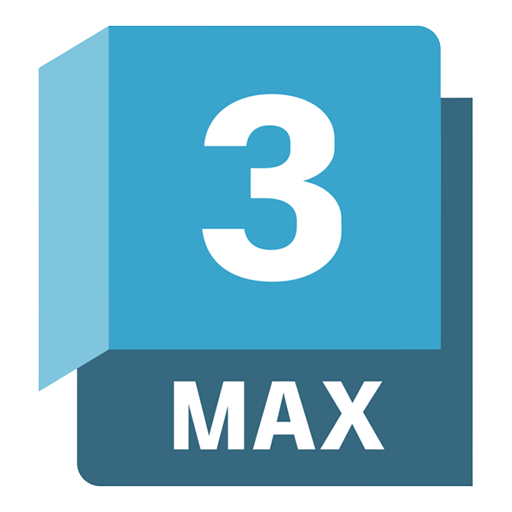 The Autodesk 3ds Max logo: a white number 