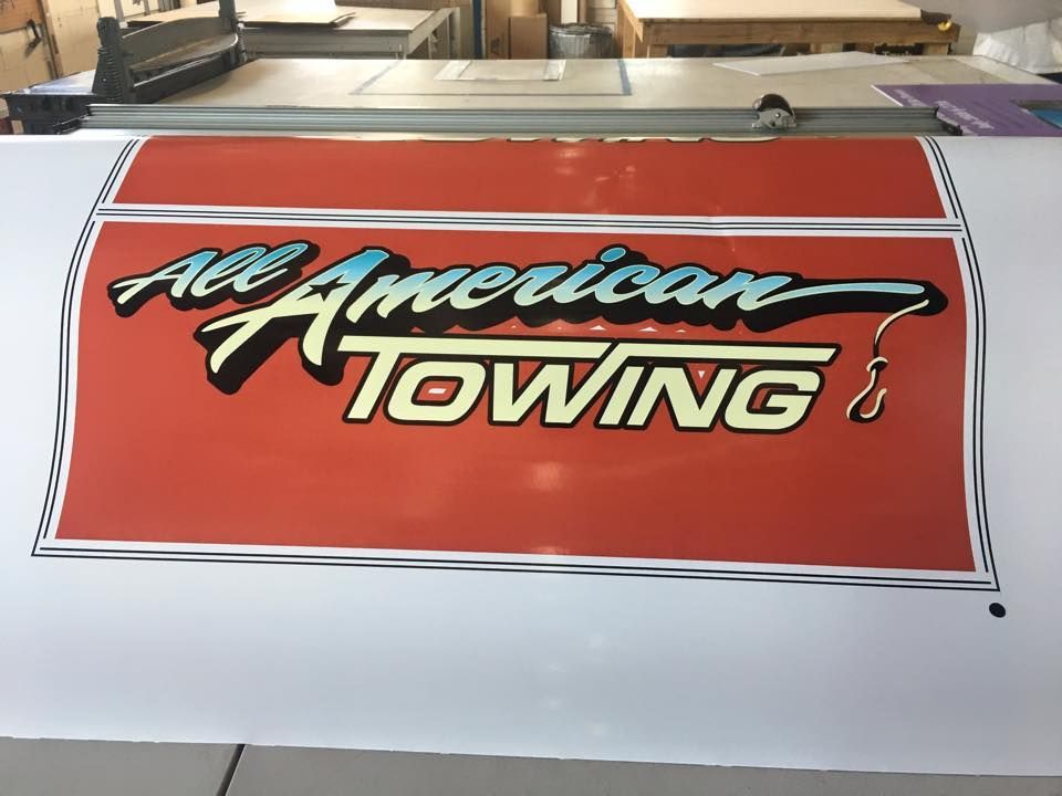 A vinyl print on a machine displaying the 