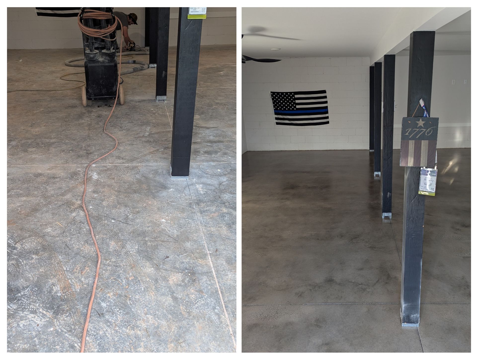 Basement concrete stain