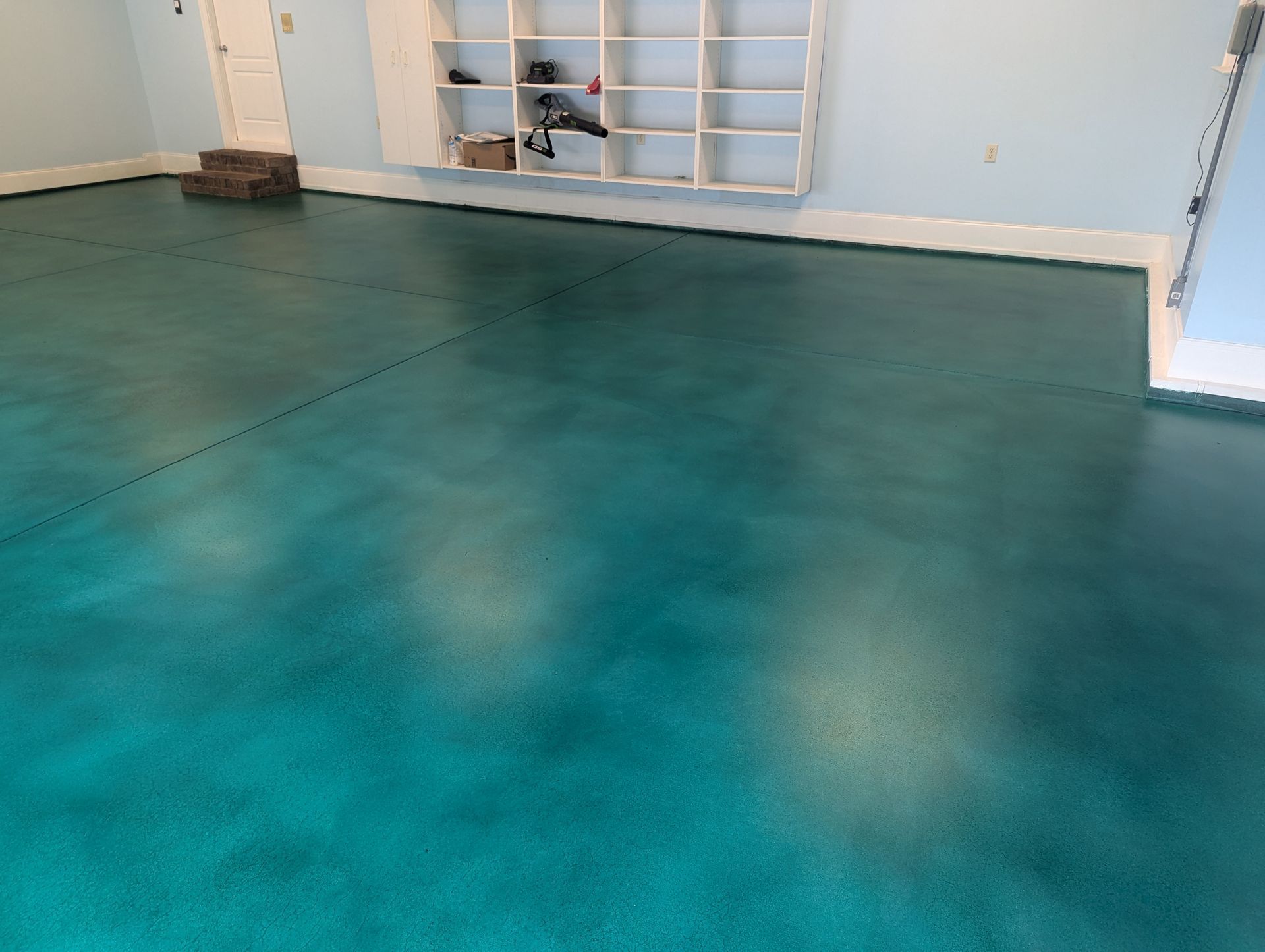Garage Concrete Floor Staining and Sealing in Anderson, SC