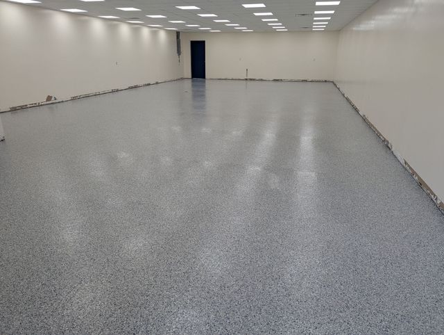Tidal Wave epoxy flake floor at a convenience store in Spartanburg, SC