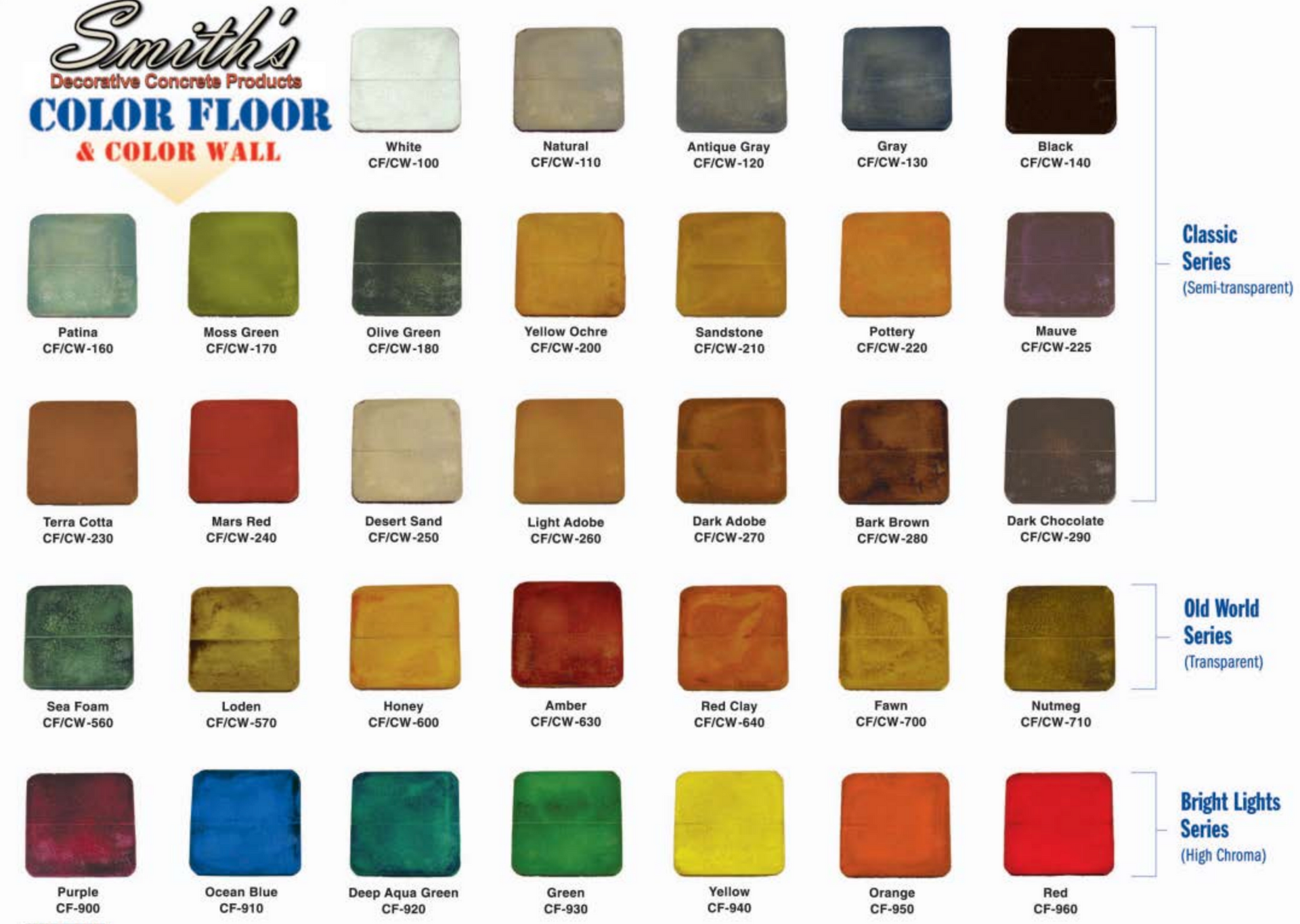 A poster of smith 's color floor and color wall