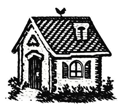 Logo for Tom Grant's Painting & Carpentry featuring a black outline of a hammer above blue and black text.