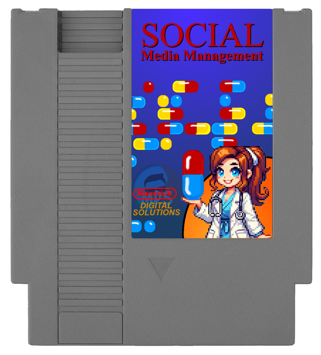 A video game cartridge for social media management