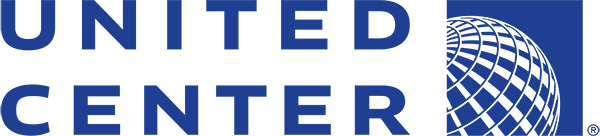 United Center logo in blue and white.
