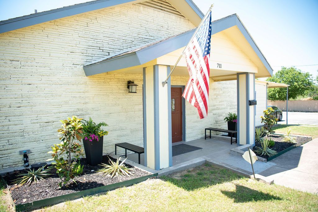 Front entrance of ClearPath Cremation Center welcoming families into a comfortable and modern setting.